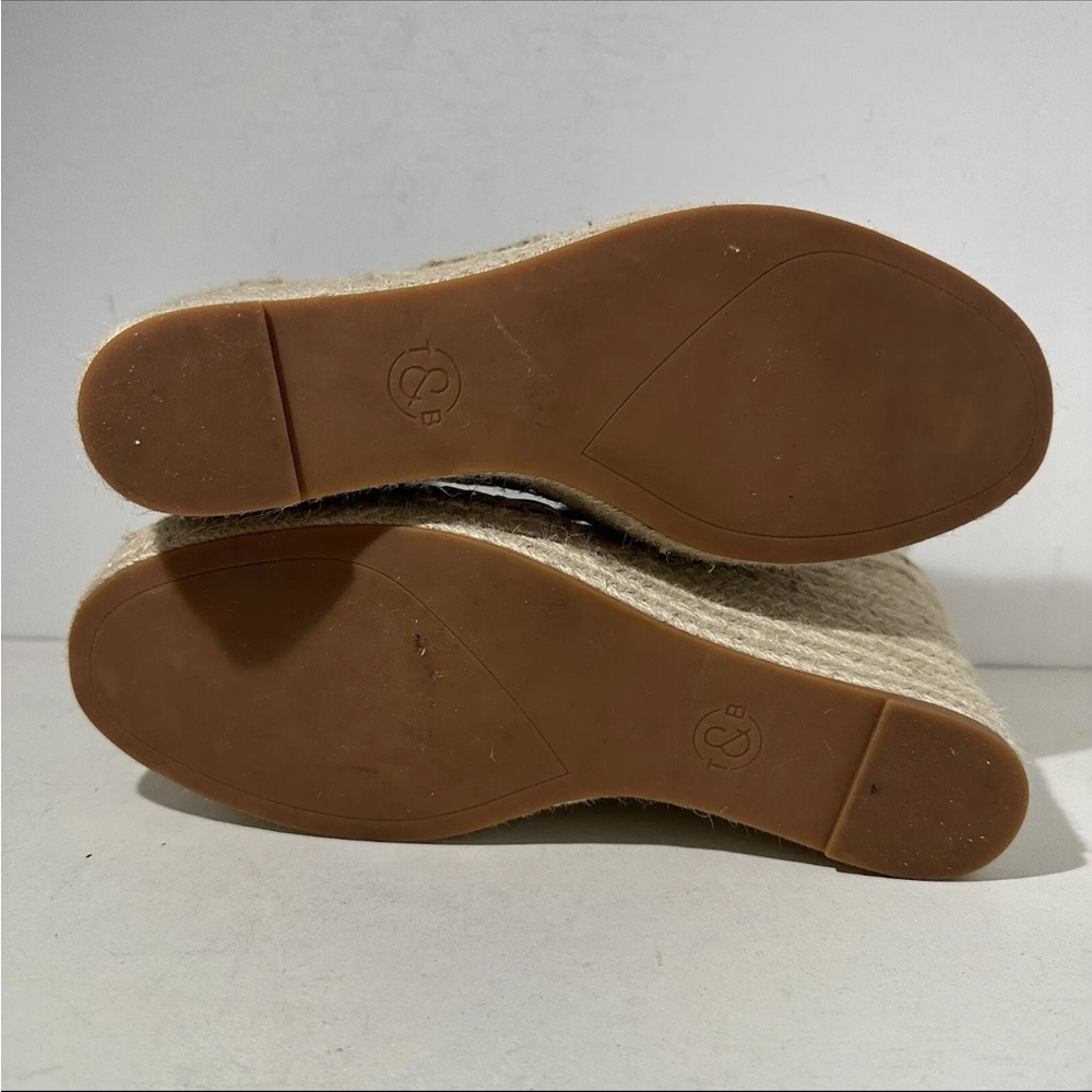 Treasure & Bond Wedge Sandal Size 11 M Tan Ankle Strap High Heel Espadrille Shoe - Picture 11 of 12